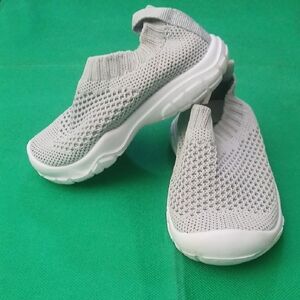 Gray Slip-On Knit Sneakers
